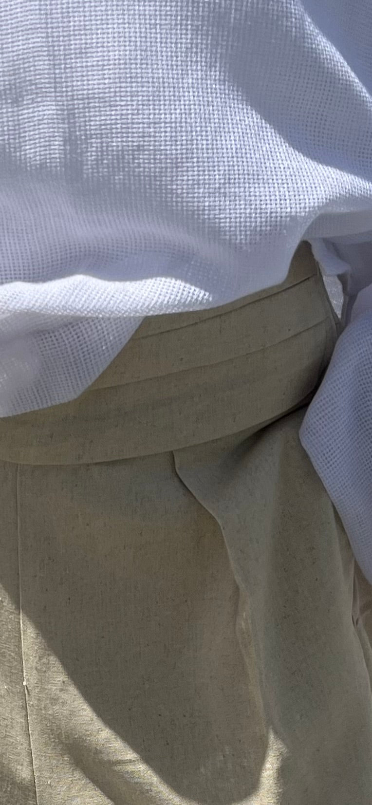 Beige linen pants