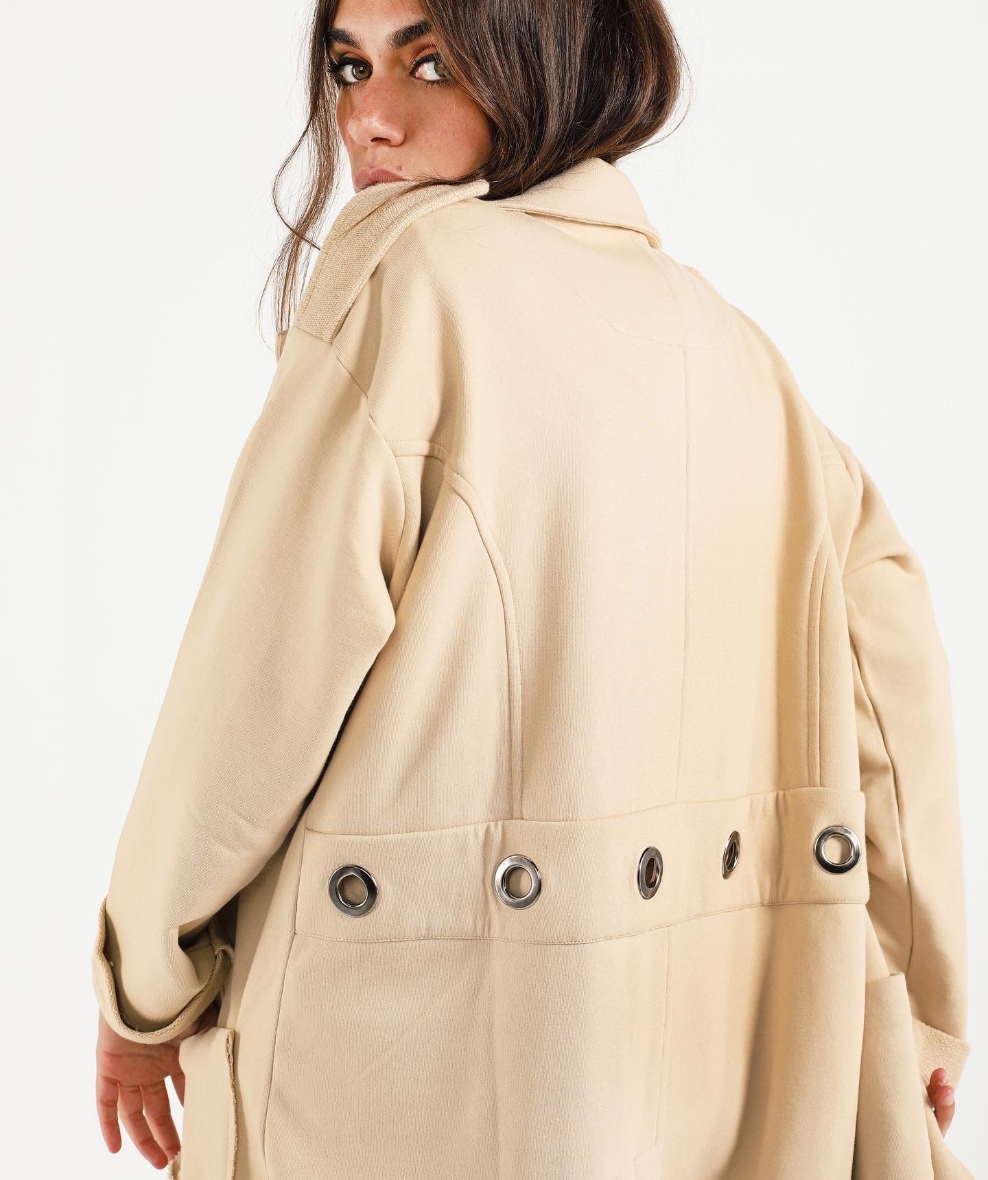 Eyelets Melton jacket