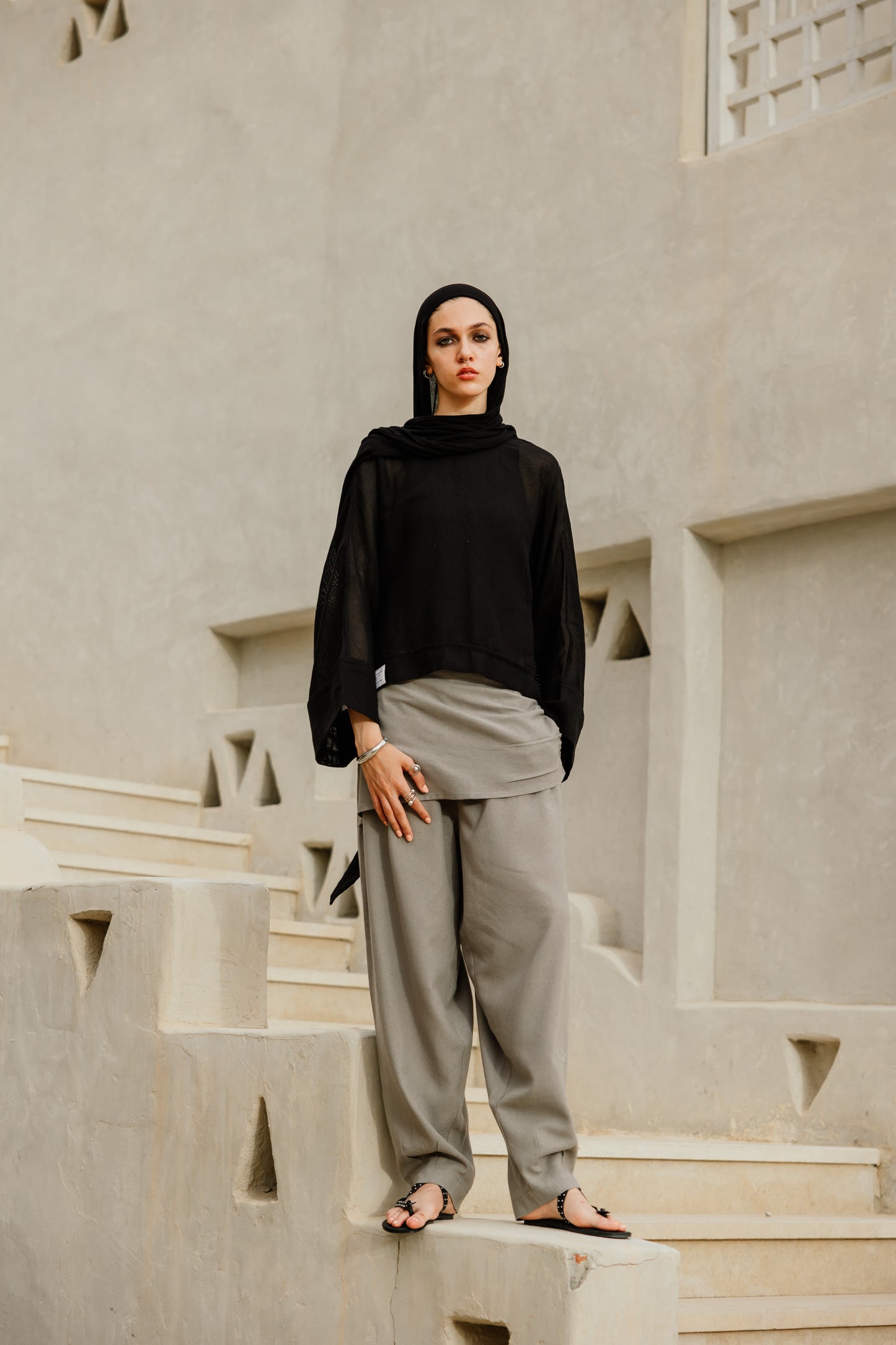 Curve pocket Linen Pants