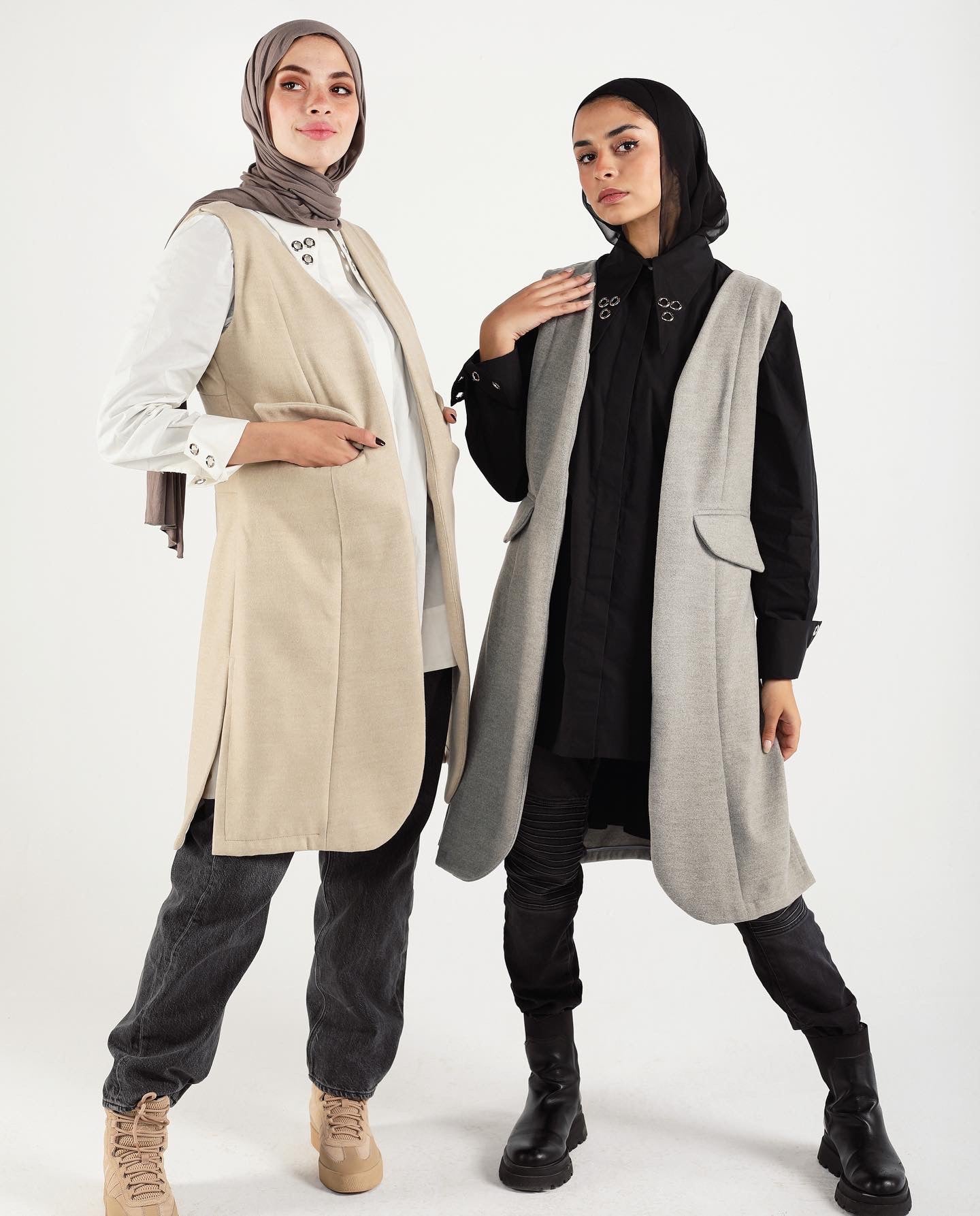 Long wool vest