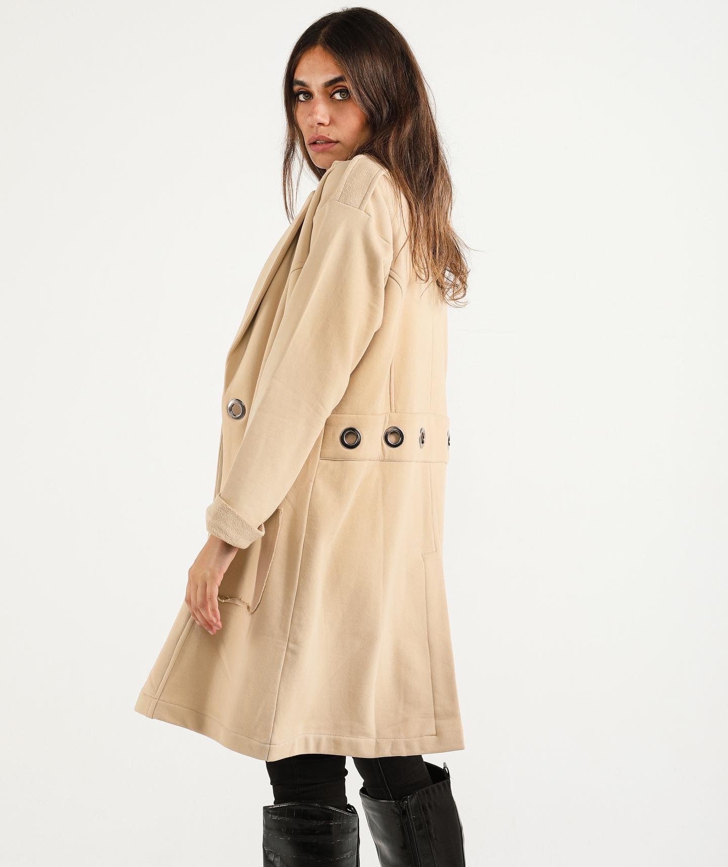 Eyelets Melton jacket