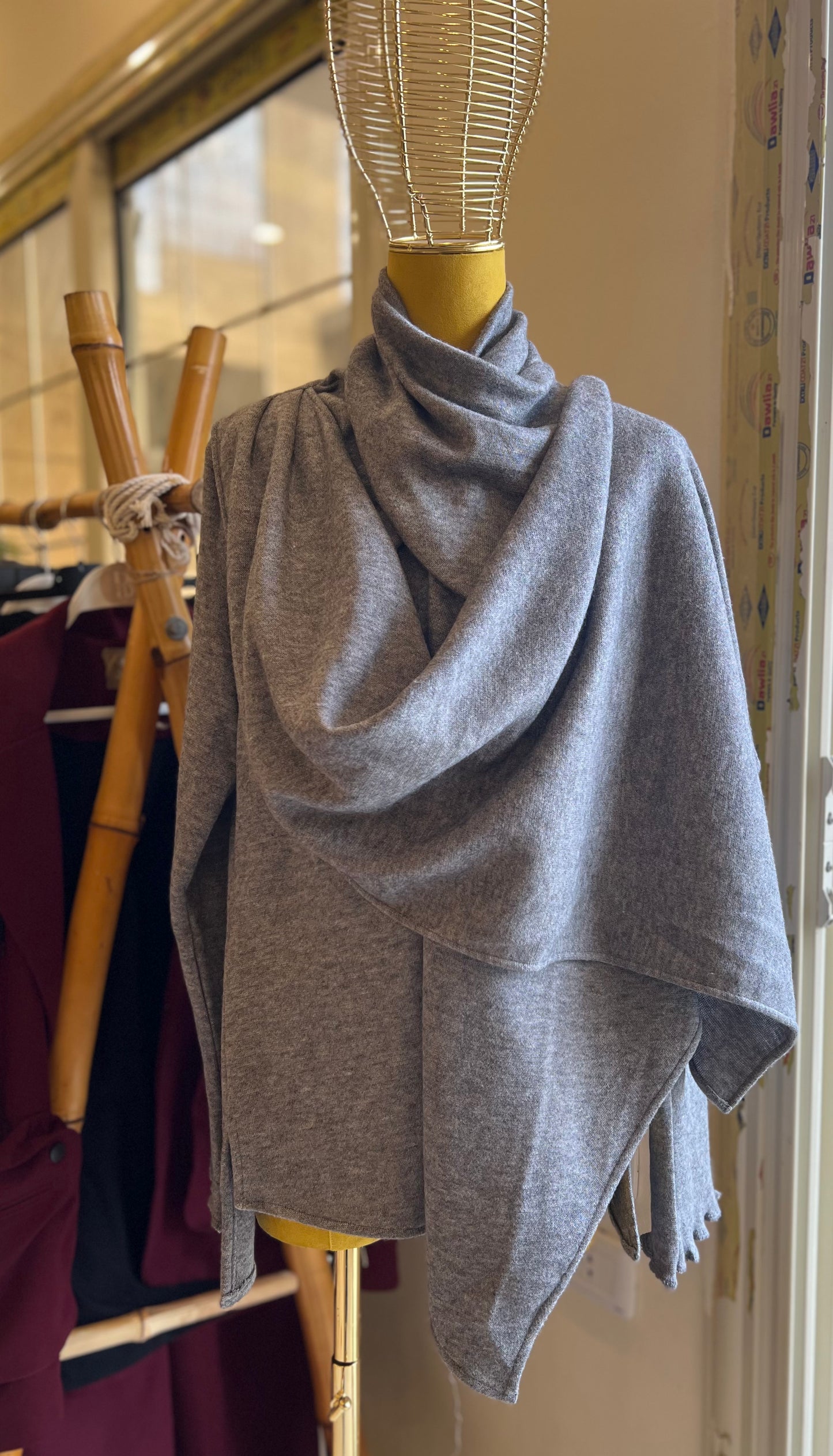 Scarfed wool Top