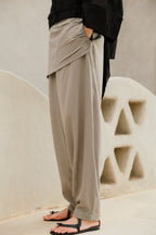 Curve Pocket Linen Pants