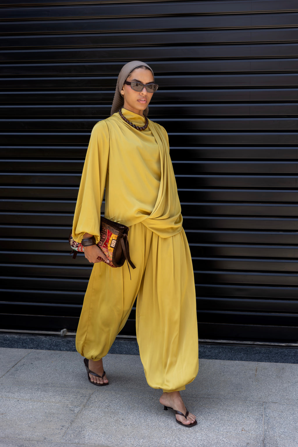 Azura satin set (yellow )