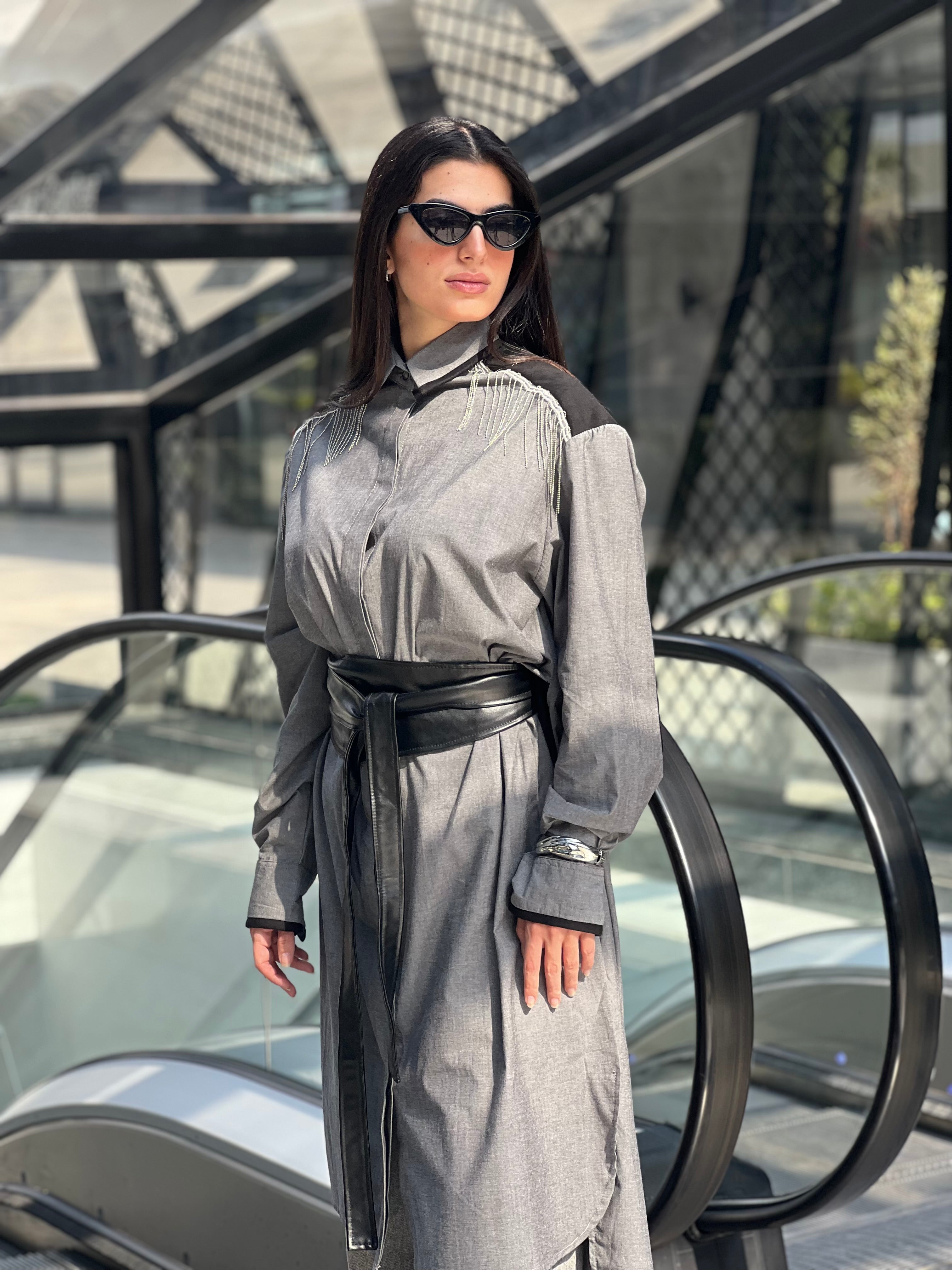 Shirt Dress With Slits