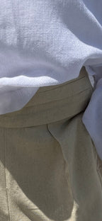 Beige Linen Pants