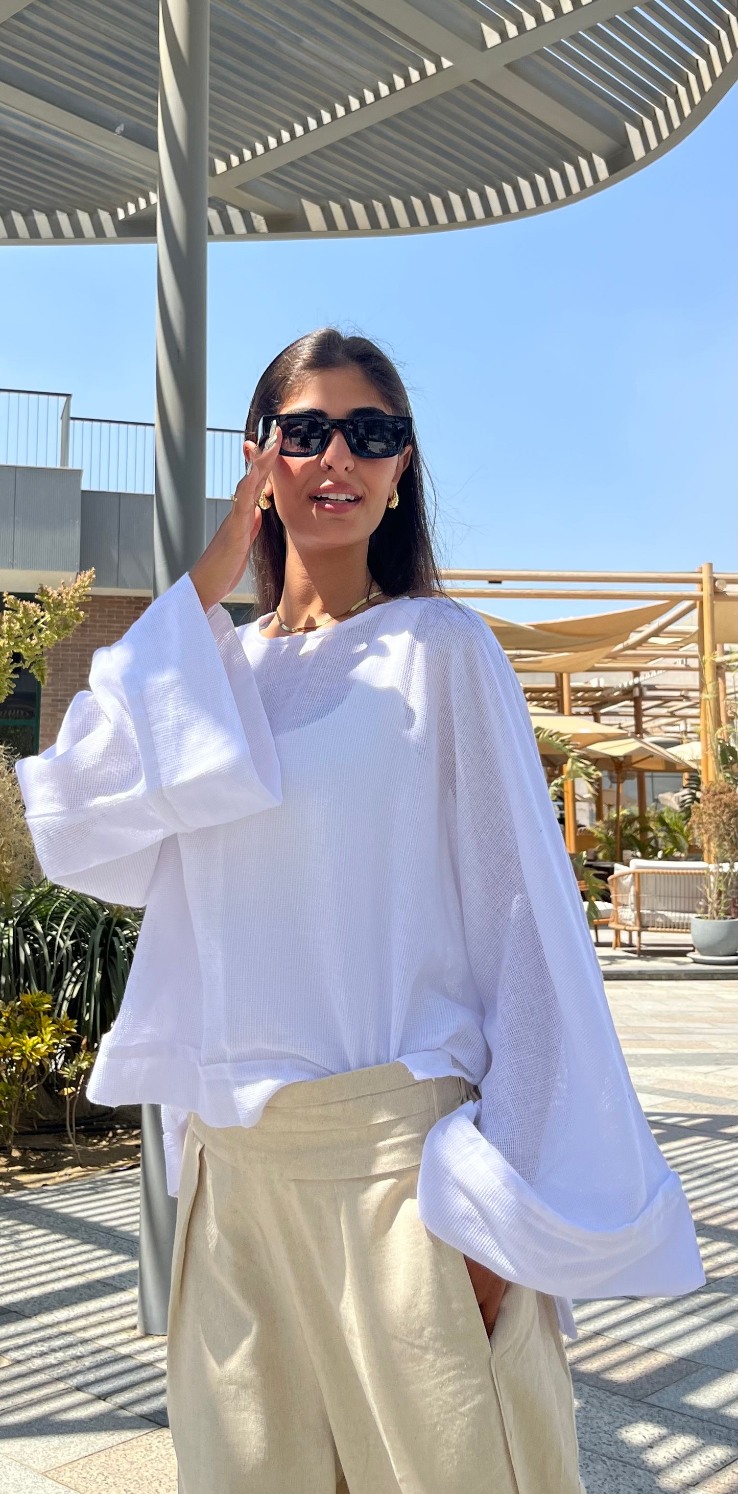 Mesh Breezy Linen Top