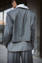Cropped Suit Jacket