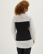 White Shirt with Attached Vest