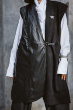 Suede x Leather Edgy Vest