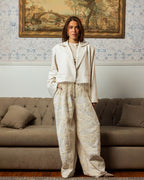 Flora Embroidered Linen Pants