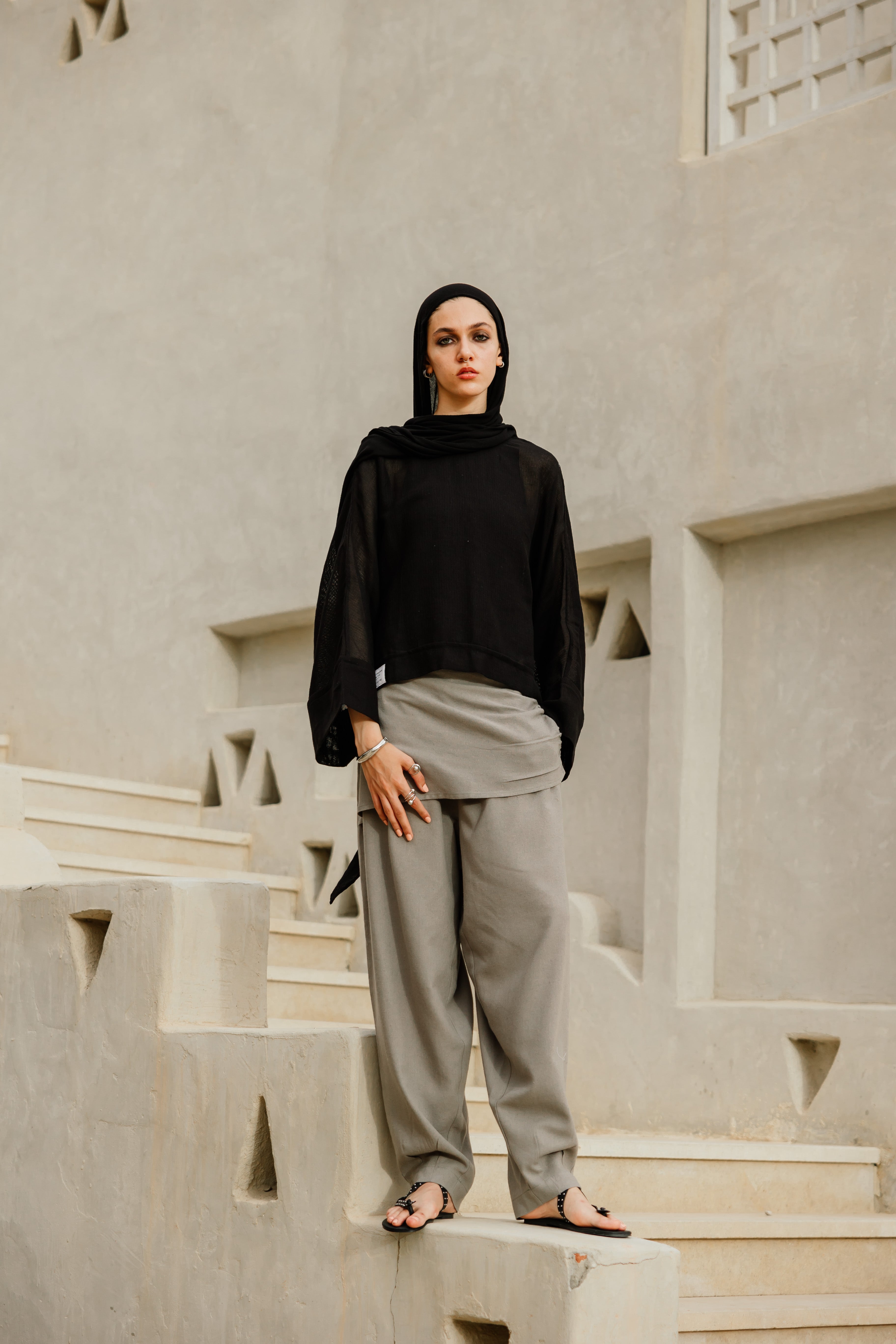 Curve Pocket Linen Pants