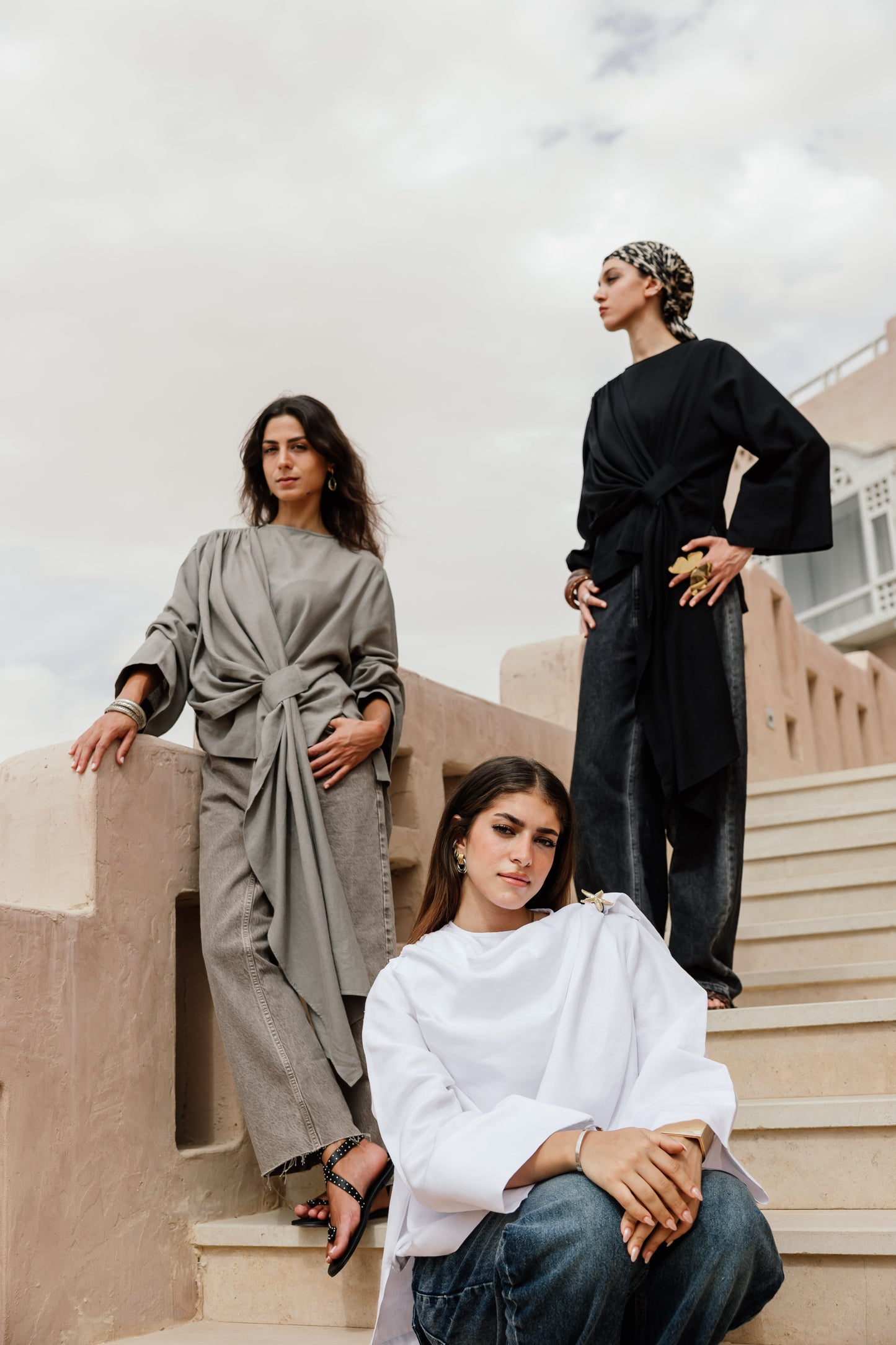 Scarfed Draped top