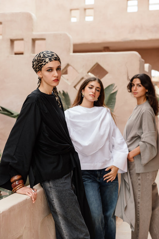 Scarfed Draped top