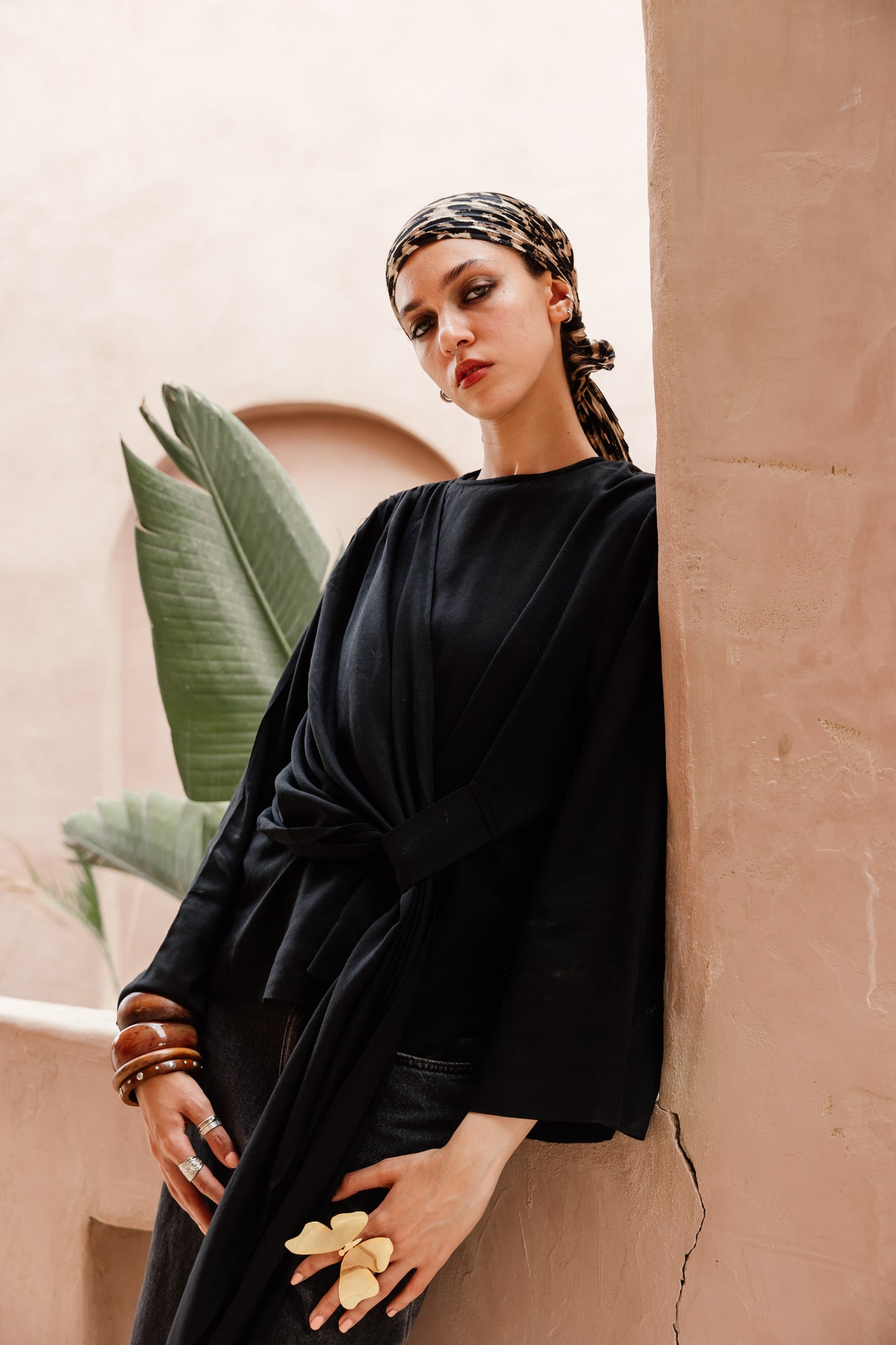 Scarfed Draped top