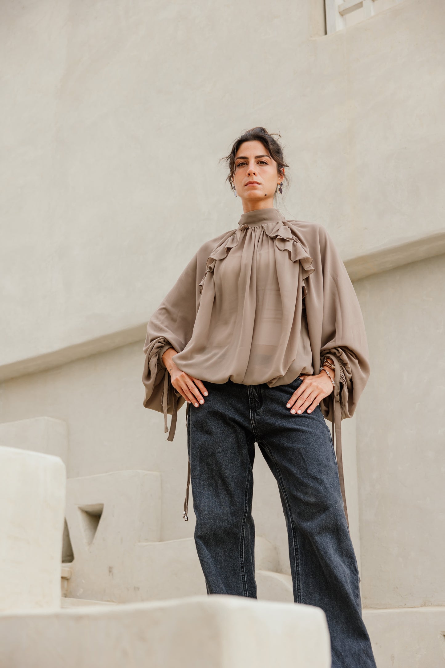 Sheer Ruffles Top