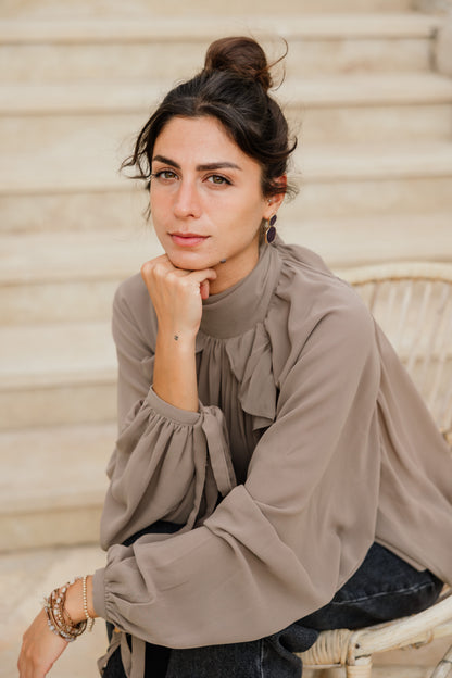 Sheer Ruffles Top