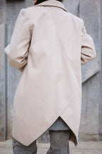Asymmetrical Wool Coat