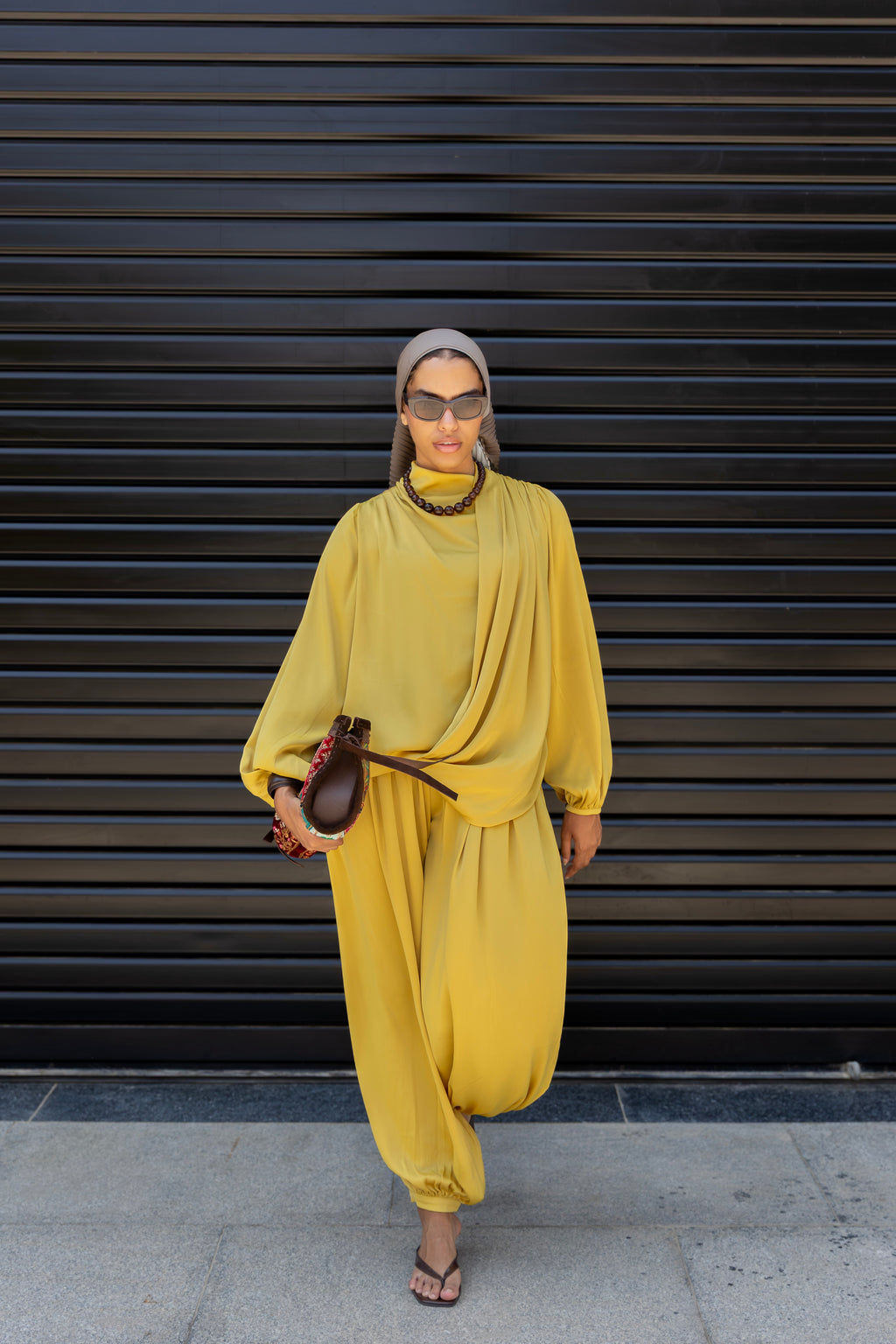 Azura satin set (yellow )