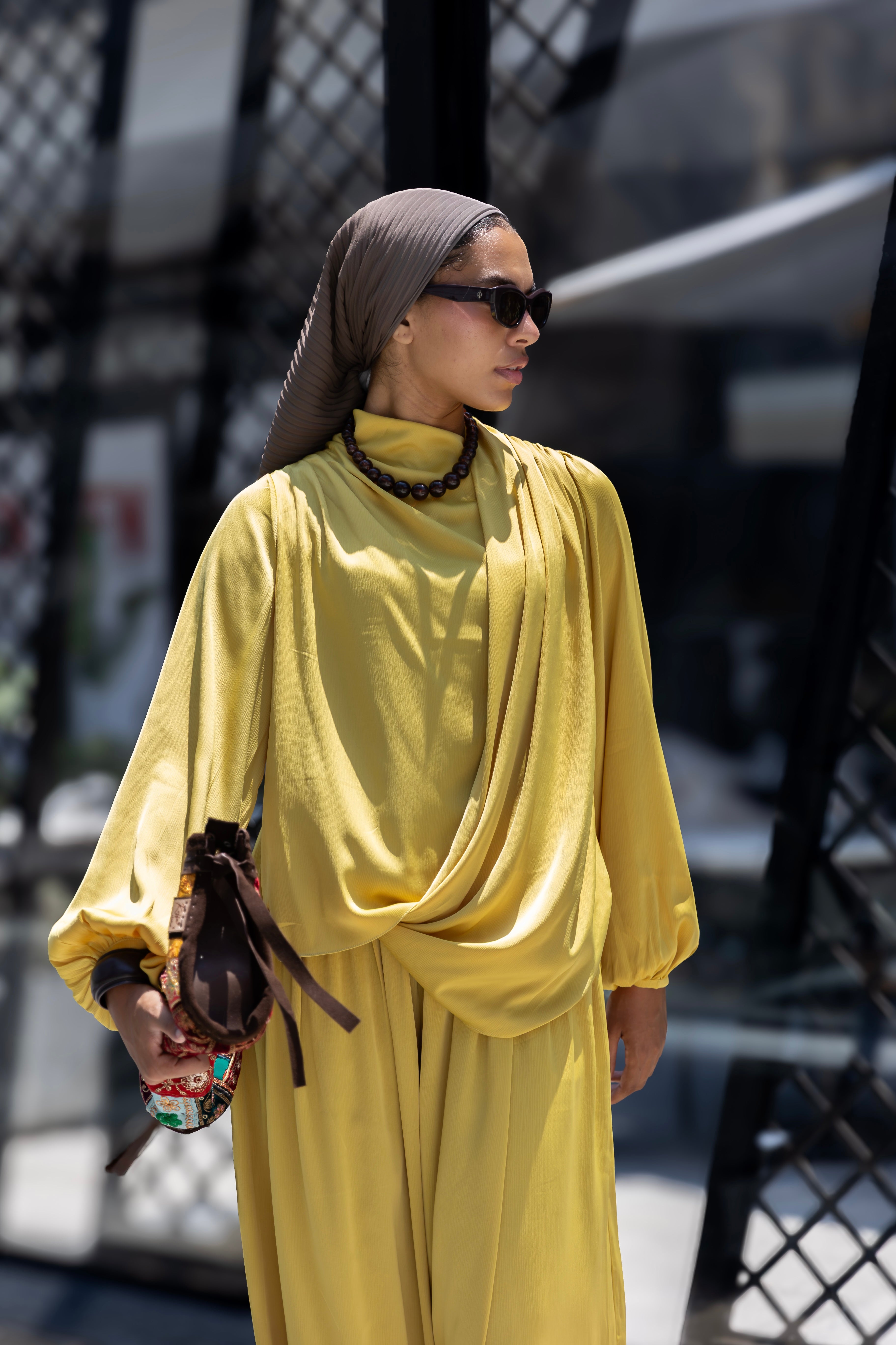 Azura satin set (yellow )