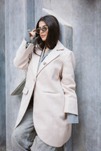 Asymmetrical Wool Coat