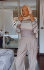 Tulle Slim Fitted Top