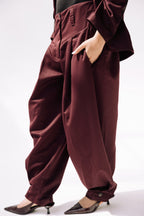 Wide fit tailored pants