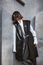 Suede x Leather Edgy Vest