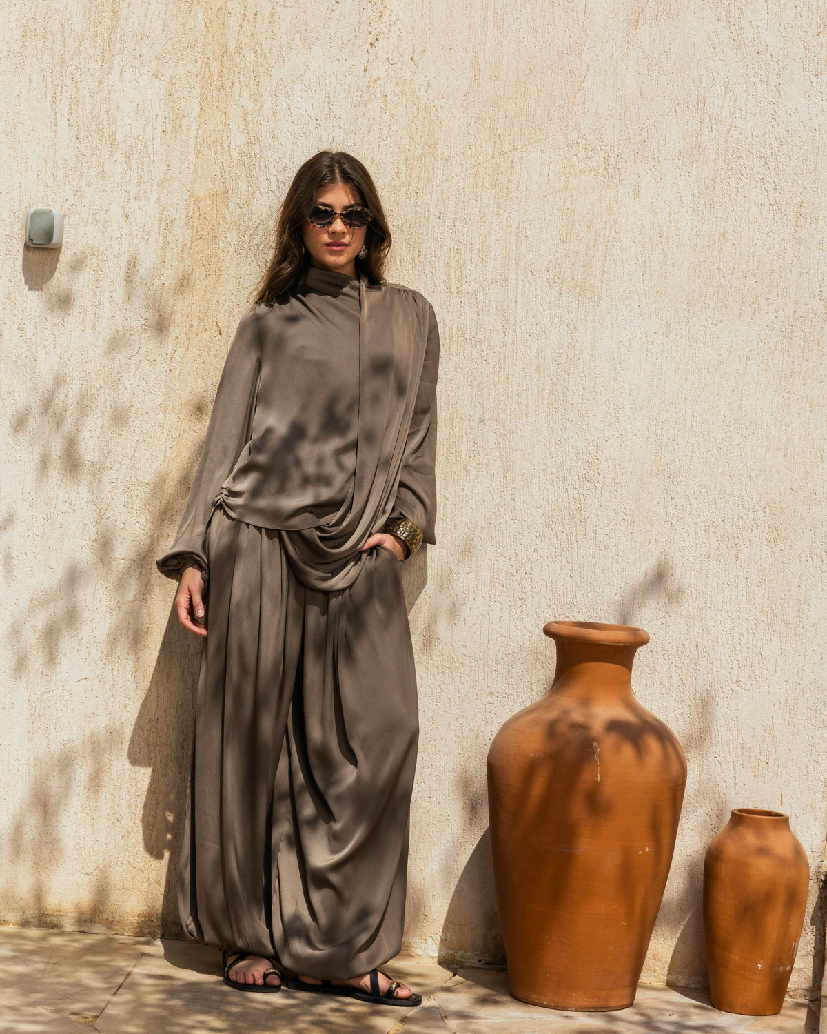 Azura satin set (Brown)