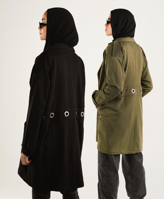 Eyelets Melton jacket