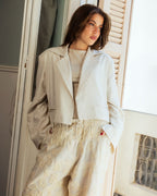 Flora Fringes Cropped Blazer