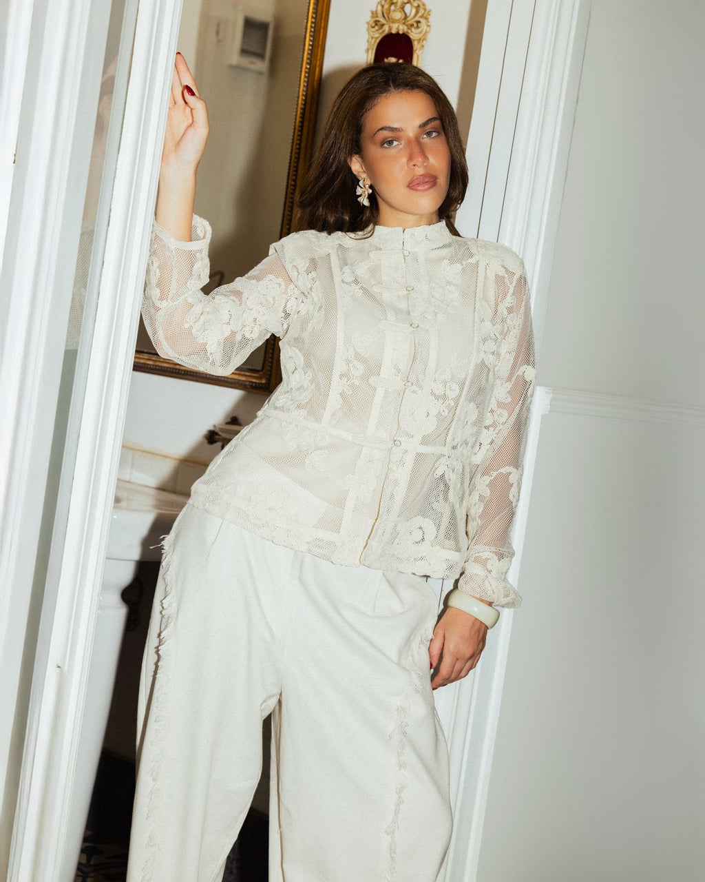 Camellia top (Off White)