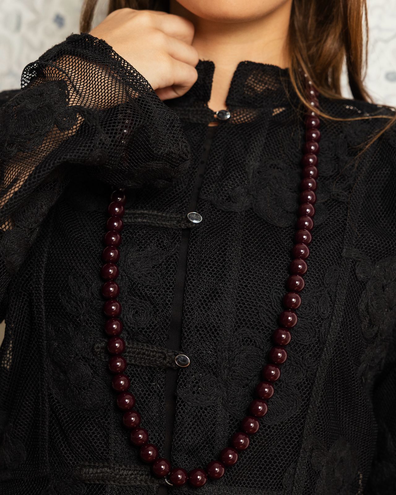 Camellia top (Black )
